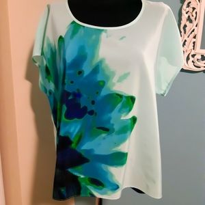 Mint Green Flower Top